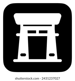 Editable shrine, gate, vector icon. Landmark, monument, religious, cultural, building, architecture. Part of a big icon set family. Perfect for web and app interfaces, presentations, infographics, etc