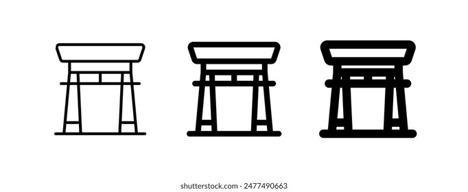 Editable shrine, gate, vector icon. Landmark, monument, religious, cultural, building, architecture. Part of a big icon set family. Perfect for web and app interfaces, presentations, infographics, etc