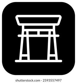 Editable shrine, gate, vector icon. Landmark, monument, religious, cultural, building, architecture. Part of a big icon set family. Perfect for web and app interfaces, presentations, infographics, etc