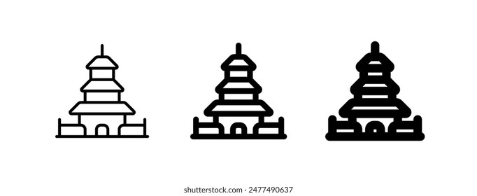 Editable shrine, temple vector icon. Landmark, monument, religious, building, architecture. Part of a big icon set family. Perfect for web and app interfaces, presentations, infographics, etc