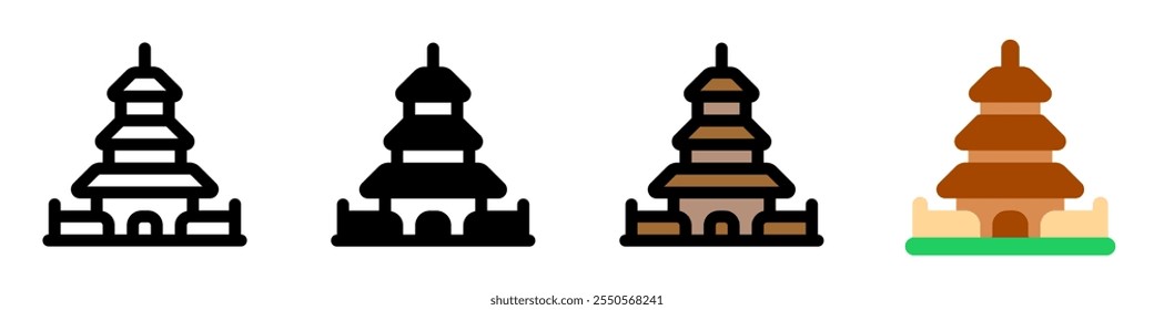 Editable shrine, temple vector icon. Landmark, monument, religious, building, architecture. Part of a big icon set family. Perfect for web and app interfaces, presentations, infographics, etc