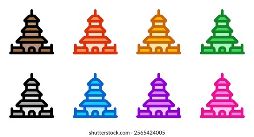 Editable shrine, temple vector icon. Landmark, monument, religious, building, architecture. Part of a big icon set family. Perfect for web and app interfaces, presentations, infographics, etc