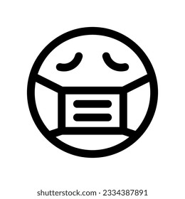 Editable sick mask expression emoticon vector icon. Part of a big icon set family. Part of a big icon set family. Perfect for web and app interfaces, presentations, infographics, etc
