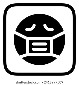 Editable sick mask expression emoticon vector icon. Part of a big icon set family. Part of a big icon set family. Perfect for web and app interfaces, presentations, infographics, etc