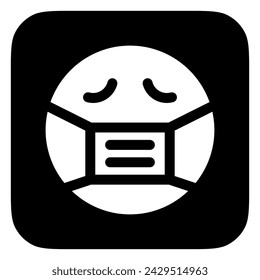 Editable sick mask expression emoticon vector icon. Part of a big icon set family. Part of a big icon set family. Perfect for web and app interfaces, presentations, infographics, etc