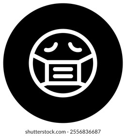Editable sick mask expression emoticon vector icon. Part of a big icon set family. Part of a big icon set family. Perfect for web and app interfaces, presentations, infographics, etc