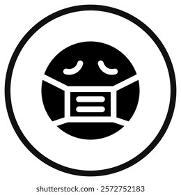 Editable sick mask expression emoticon vector icon. Part of a big icon set family. Part of a big icon set family. Perfect for web and app interfaces, presentations, infographics, etc