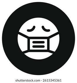 Editable sick mask expression emoticon vector icon. Part of a big icon set family. Part of a big icon set family. Perfect for web and app interfaces, presentations, infographics, etc