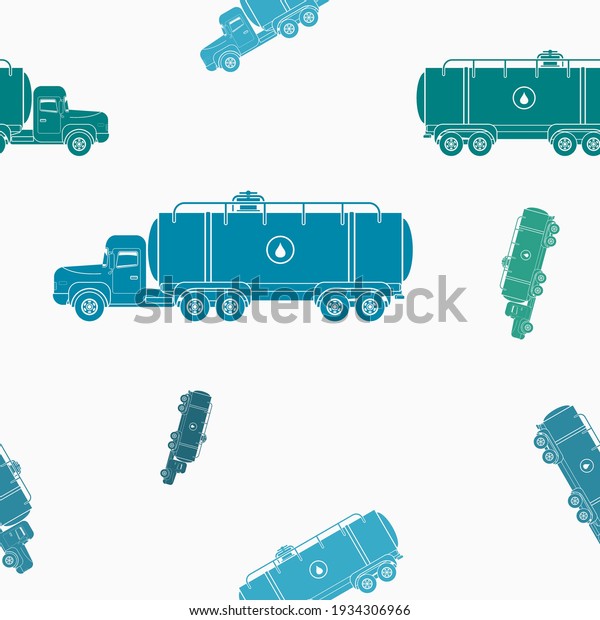 Editable Side View Water Trucks as Seamless\
Pattern for Creating Background of Water Day or Environmental and\
Transportation Related\
Design