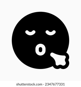 Editable sigh, relief, expression emoticon vector icon. Part of a big icon set family. Part of a big icon set family. Perfect for web and app interfaces, presentations, infographics, etc