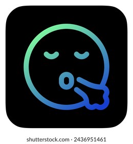 Icono de vector de emoticono de expresión, relieve y suspiro editable. Parte de una gran familia de iconos. Parte de una gran familia de iconos. Perfecto para interfaces web y aplicaciones, presentaciones, infografías, etc