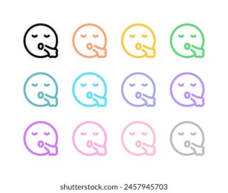 Editable sigh, relief, expression emoticon vector icon. Part of a big icon set family. Part of a big icon set family. Perfect for web and app interfaces, presentations, infographics, etc