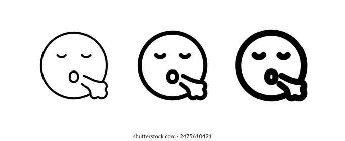 Editable sigh, relief, expression emoticon vector icon. Part of a big icon set family. Part of a big icon set family. Perfect for web and app interfaces, presentations, infographics, etc