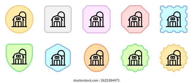 Ícone de vetor de celeiro de silo editável. Fazenda, prédio, estrutura. Parte de uma grande família de conjuntos de ícones. Perfeito para interfaces web e app, apresentações, infográficos, etc