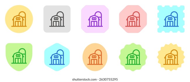 Ícone de vetor de celeiro de silo editável. Fazenda, prédio, estrutura. Parte de uma grande família de conjuntos de ícones. Perfeito para interfaces web e app, apresentações, infográficos, etc