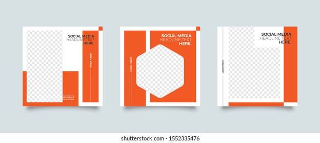 Editable simple corporate posts, Easy Use in banners, promotion designs, branding company, bloggers, designers, shop owners, entrepreneurs and businesses. Social media post template. Vector