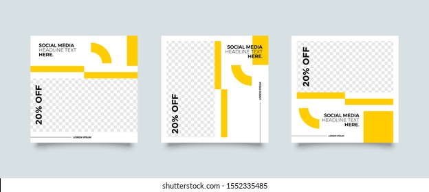 Editable simple corporate posts, Easy Use in banners, promotion designs, branding company, bloggers, designers, shop owners, entrepreneurs and businesses. Social media post template. Vector