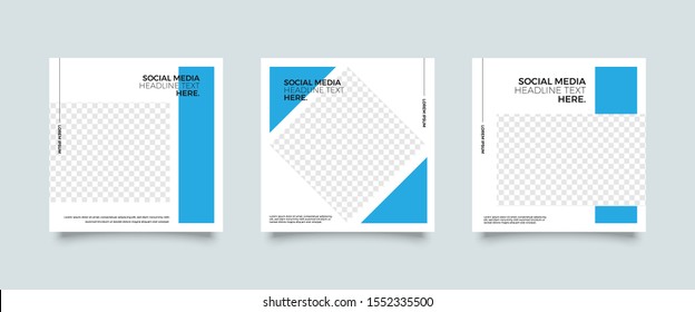 Editable simple corporate posts, Easy Use in banners, promotion designs, branding company, bloggers, designers, shop owners, entrepreneurs and businesses. Social media post template. Vector