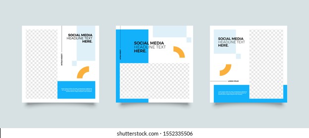 Editable simple corporate posts, Easy Use in banners, promotion designs, branding company, bloggers, designers, shop owners, entrepreneurs and businesses. Social media post template. Vector