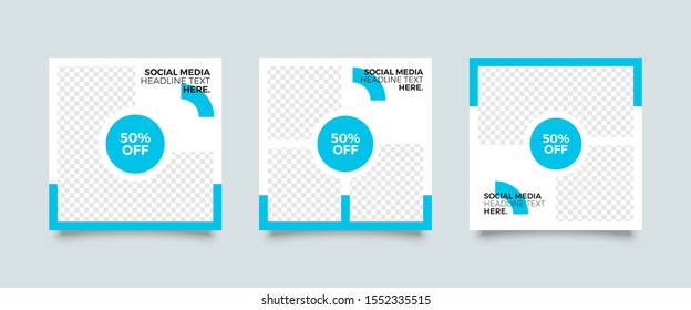Editable simple corporate posts, Easy Use in banners, promotion designs, branding company, bloggers, designers, shop owners, entrepreneurs and businesses. Social media post template. Vector