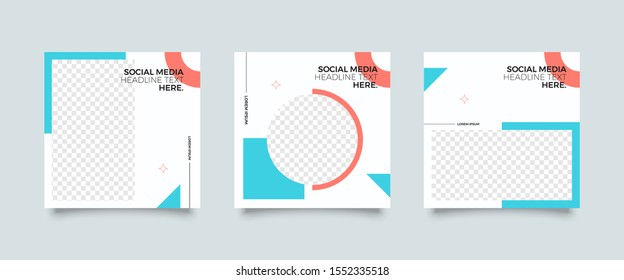 Editable simple corporate posts, Easy Use in banners, promotion designs, branding company, bloggers, designers, shop owners, entrepreneurs and businesses. Social media post template. Vector