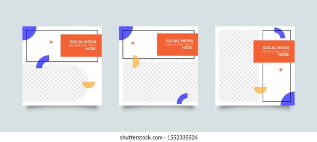 Editable simple corporate posts, Easy Use in banners, promotion designs, branding company, bloggers, designers, shop owners, entrepreneurs and businesses. Social media post template. Vector