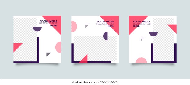 Editable simple corporate posts, Easy Use in banners, promotion designs, branding company, bloggers, designers, shop owners, entrepreneurs and businesses. Social media post template. Vector