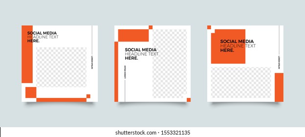 Editable simple corporate posts, Easy Use in banners, promotion designs, branding company, bloggers, designers, shop owners, entrepreneurs and businesses. Social media post template. Vector