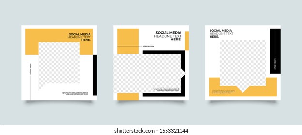 Editable simple corporate posts, Easy Use in banners, promotion designs, branding company, bloggers, designers, shop owners, entrepreneurs and businesses. Social media post template. Vector