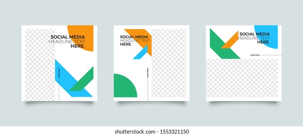 Editable simple corporate posts, Easy Use in banners, promotion designs, branding company, bloggers, designers, shop owners, entrepreneurs and businesses. Social media post template. Vector