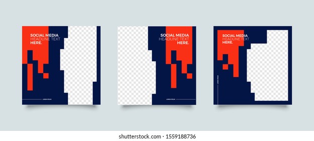 Editable simple corporate posts, Easy Use in banners, promotion designs, branding company, bloggers, designers, shop owners, entrepreneurs and businesses. Social media post template. Vector