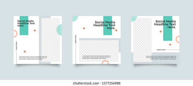 Editable simple corporate posts, Easy Use in banners, promotion designs, branding company, bloggers, designers, shop owners, entrepreneurs and businesses. Social media post template. Vector