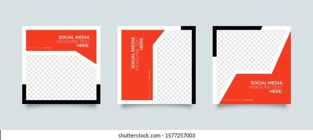 Editable simple corporate posts, Easy Use in banners, promotion designs, branding company, bloggers, designers, shop owners, entrepreneurs and businesses. Social media post template. Vector