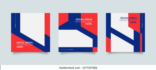 Editable simple corporate posts, Easy Use in banners, promotion designs, branding company, bloggers, designers, shop owners, entrepreneurs and businesses. Social media post template. Vector