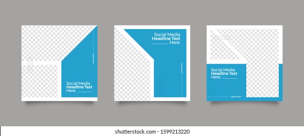 Editable simple corporate posts, Easy Use in banners, promotion designs, branding company, bloggers, designers, shop owners, entrepreneurs and businesses. Social media post template. Vector