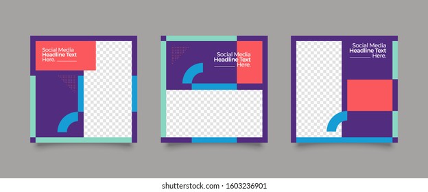 Editable simple corporate posts, Easy Use in banners, promotion designs, branding company, bloggers, designers, shop owners, entrepreneurs and businesses. Social media post template. Vector