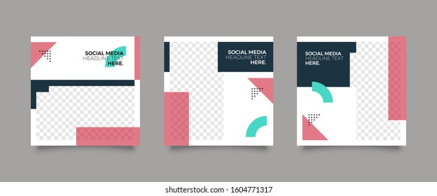 Editable simple corporate posts, Easy Use in banners, promotion designs, branding company, bloggers, designers, shop owners, entrepreneurs and businesses. Social media post template. Vector