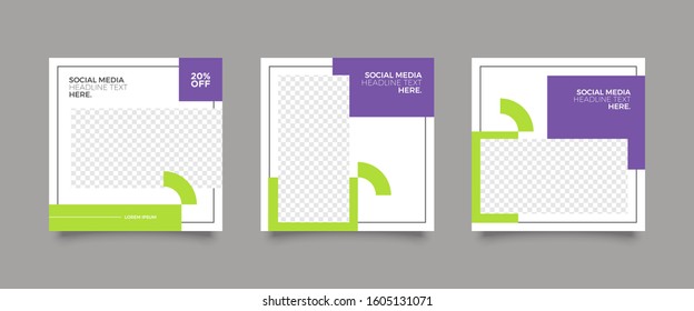 Editable simple corporate posts, Easy Use in banners, promotion designs, branding company, bloggers, designers, shop owners, entrepreneurs and businesses. Social media post template. Vector