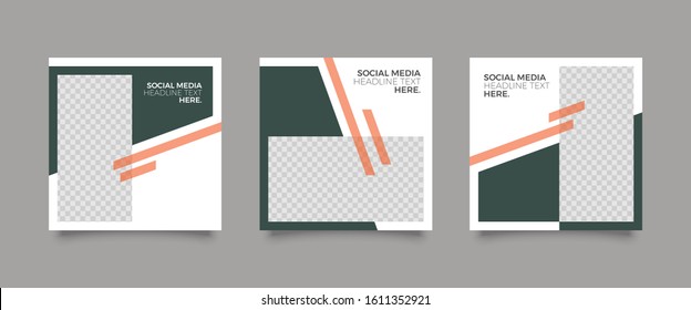 Editable simple corporate posts, Easy Use in banners, promotion designs, branding company, bloggers, designers, shop owners, entrepreneurs and businesses. Social media post template. Vector