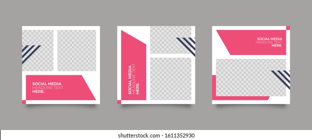 Editable simple corporate posts, Easy Use in banners, promotion designs, branding company, bloggers, designers, shop owners, entrepreneurs and businesses. Social media post template. Vector