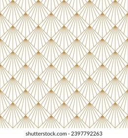 Editable simple minimal classic modern seamless gold art decor line pattern background
