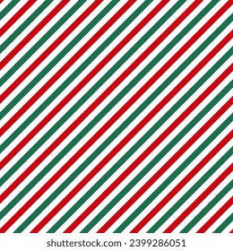 Bearbeitbare, einfache, klassische, moderne Weihnachtsferien nahtlos grüner und roter diagonaler Hintergrund