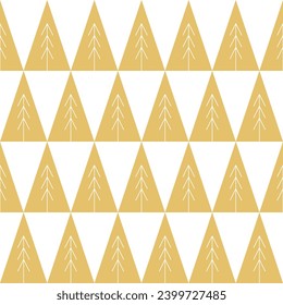 Editable sencillo minimalista clásico moderno triángulo de navidad árbol de navidad sin soldadura fondo de patrón