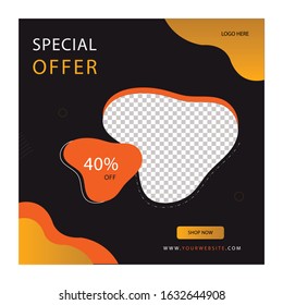 Editable simple modern info banner, Easy Use in unique PR, inspirational Promotional mockup for designers, shop owners, entrepreneurs and promo. - Vector
