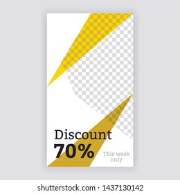 Editable Simple Modern Social banner. Anyone can use This Design Easily. Promotional web banner for social media. Elegant sale and discount promo - Vector.