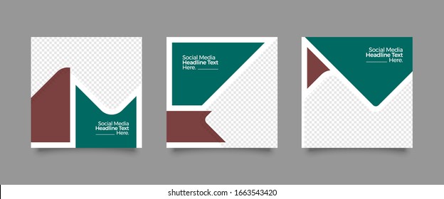 Plantilla de publicación de medios sociales modernos y sencillos, Fácil de usar en medios sociales, Diseño elegante y limpio. Cualquiera puede usar fácilmente.