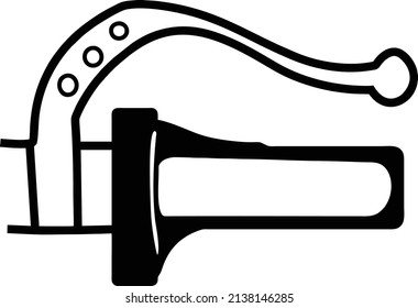editable simple motorcycle handlebar outline