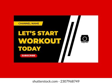 editable simple thumbnail design suitable for content about workout or fitness