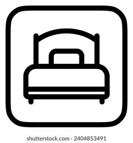 Editable single bed vector icon. Part of a big icon set family. Perfect for web and app interfaces, presentations, infographics, etc