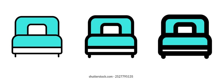 Editable single bed vector icon. Part of a big icon set family. Perfect for web and app interfaces, presentations, infographics, etc